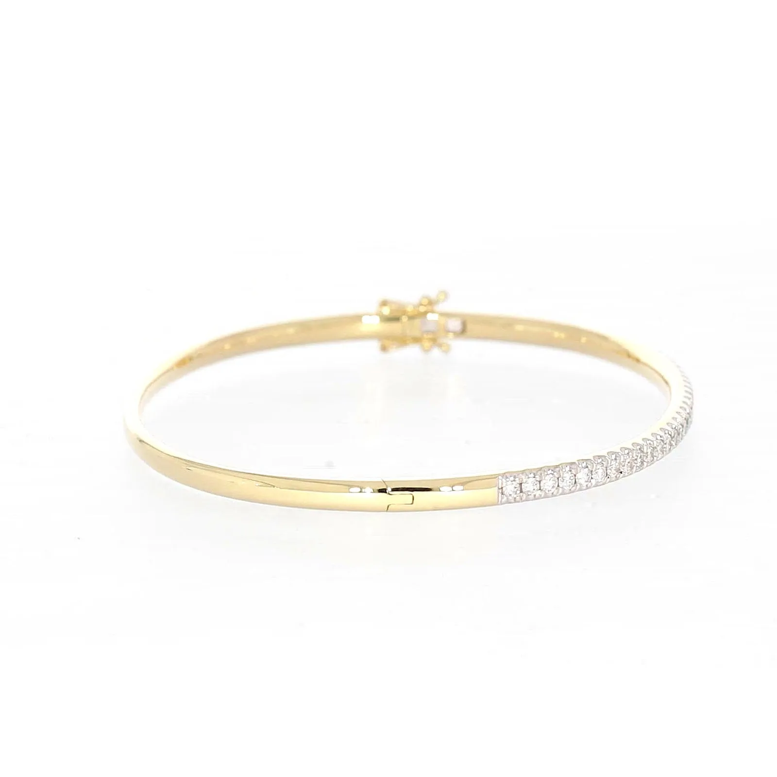 Celebration 9ct Yellow Gold Round Brilliant Cut 1 Carat tw of Lab Grown Diamonds Bangle