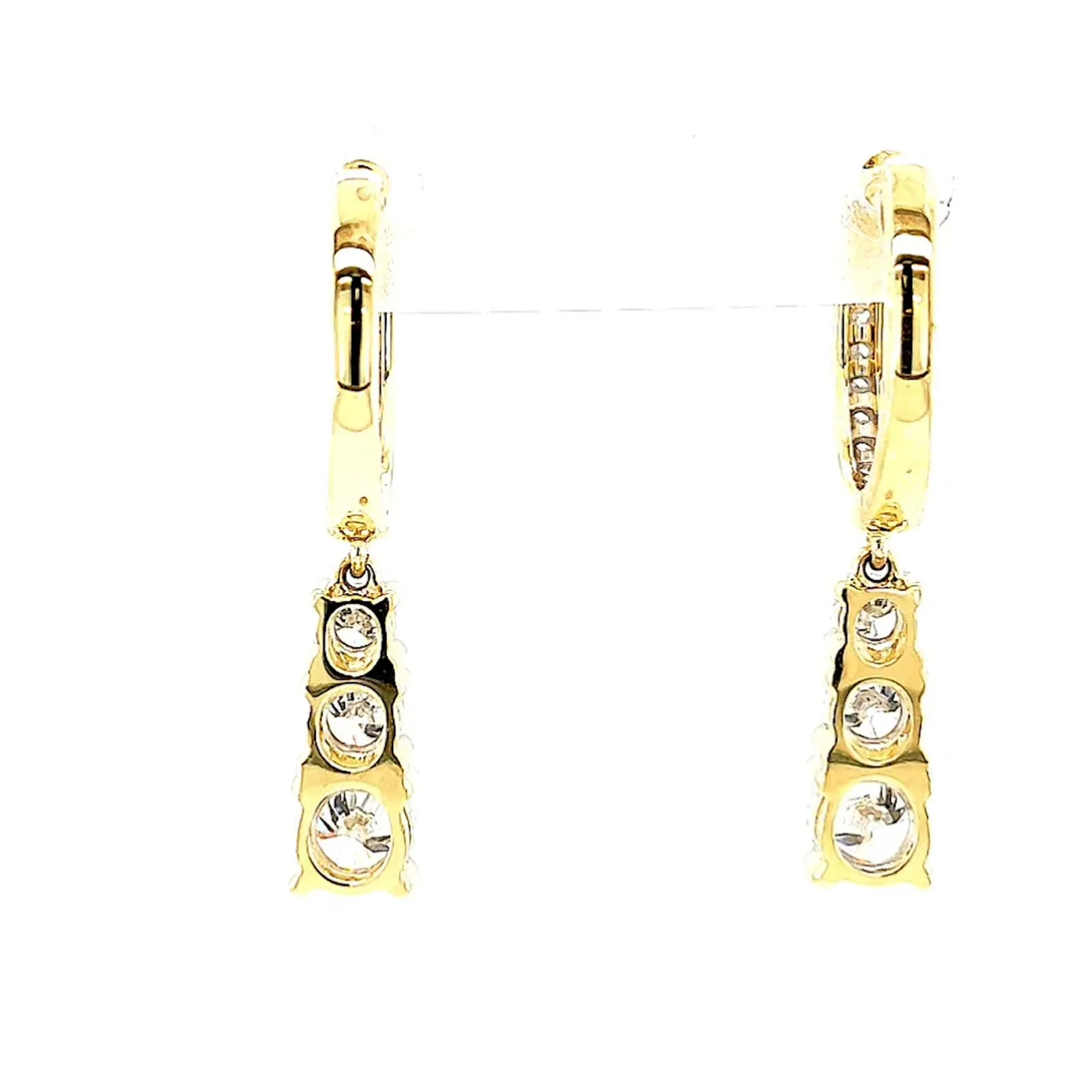 Celebration 9ct Yellow Gold Round Brilliant Cut 1 Carat tw of Lab Grown Diamonds Drop Earrings