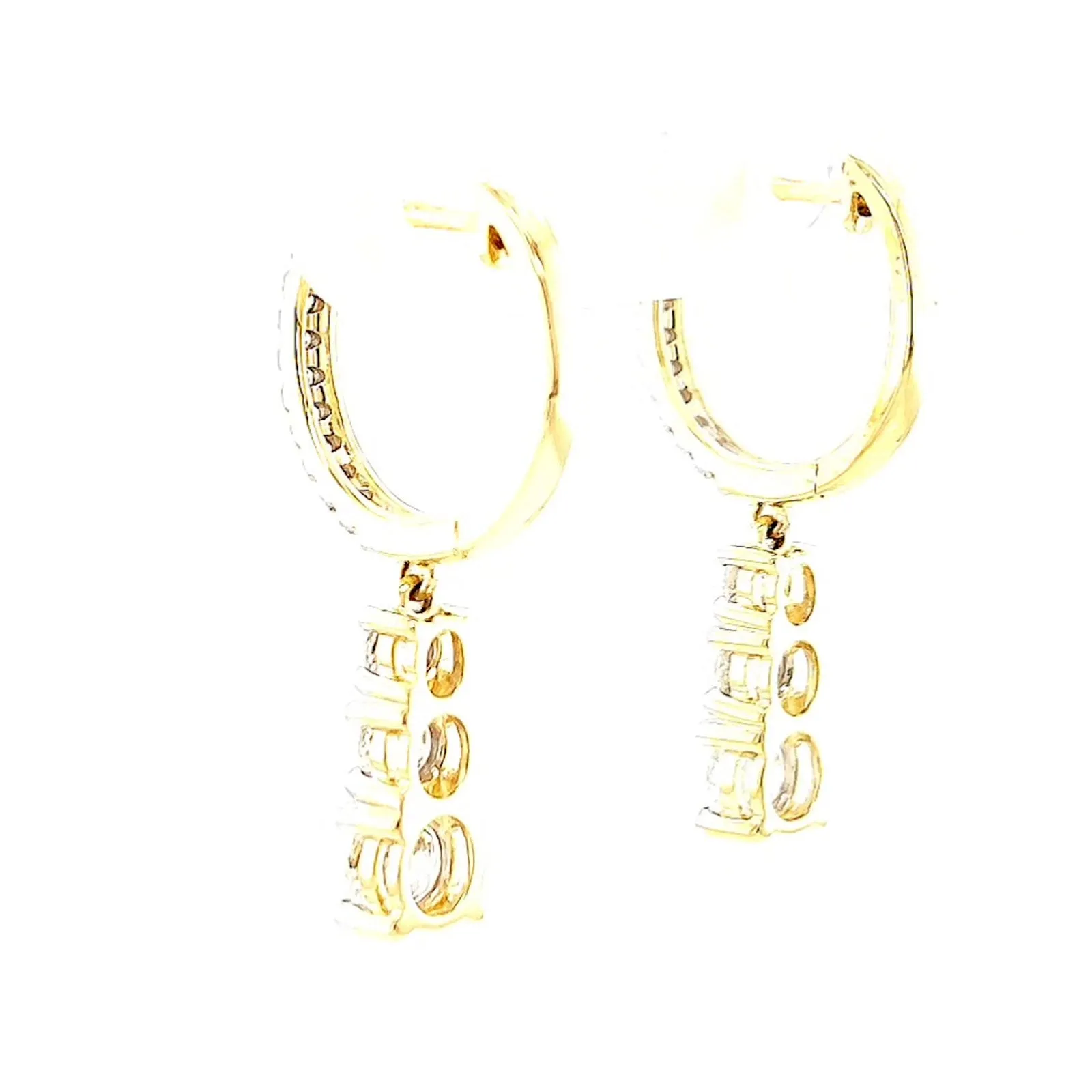 Celebration 9ct Yellow Gold Round Brilliant Cut 1 Carat tw of Lab Grown Diamonds Drop Earrings