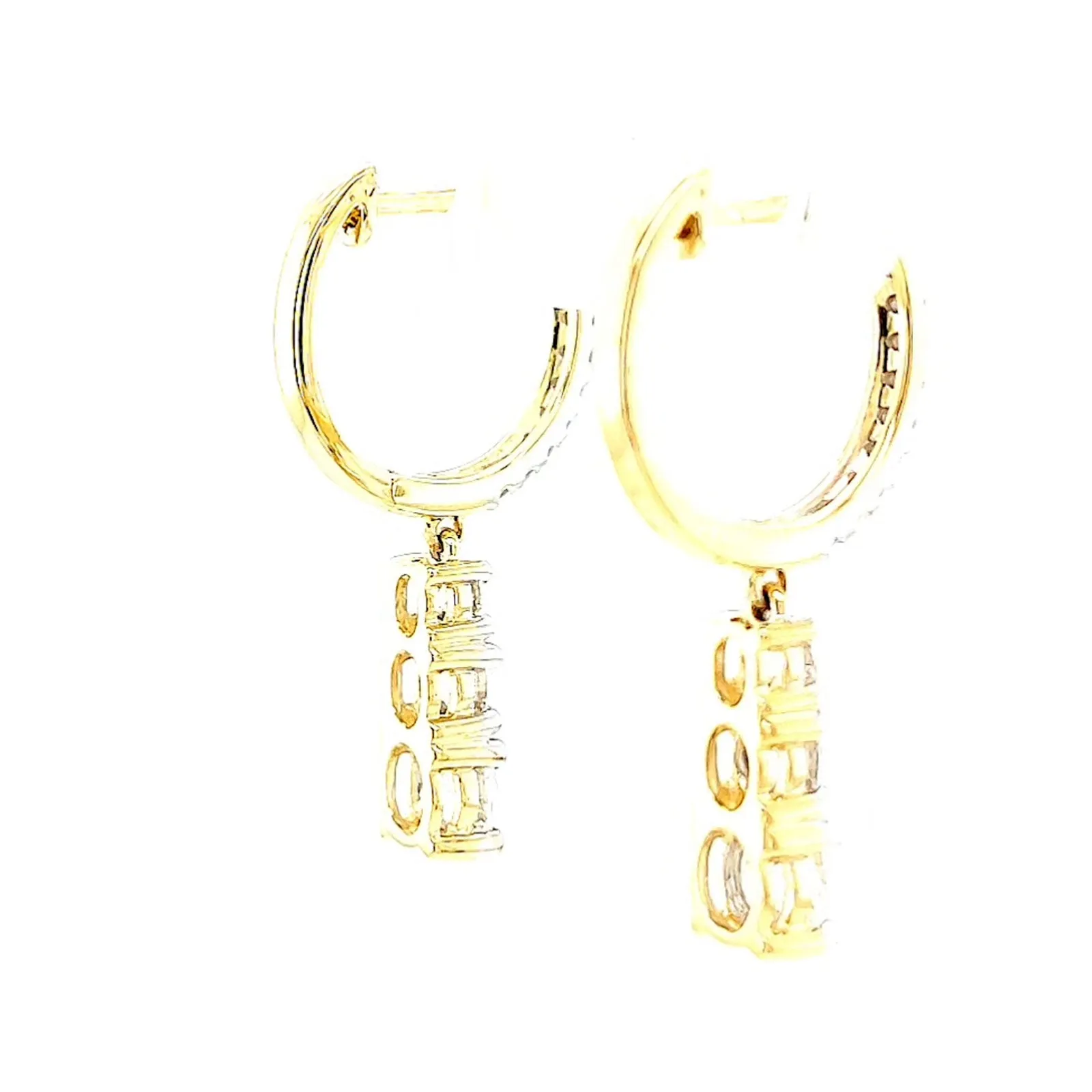 Celebration 9ct Yellow Gold Round Brilliant Cut 1 Carat tw of Lab Grown Diamonds Drop Earrings