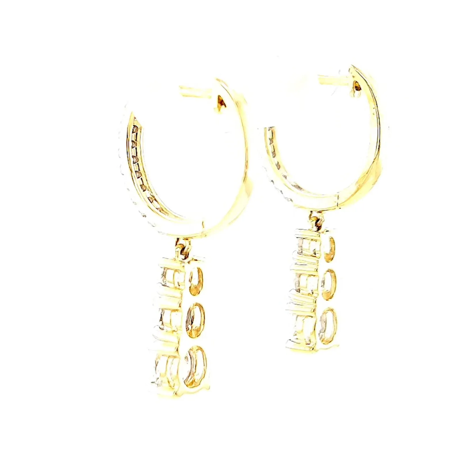 Celebration 9ct Yellow Gold Round Brilliant Cut 1 Carat tw of Lab Grown Diamonds Drop Earrings