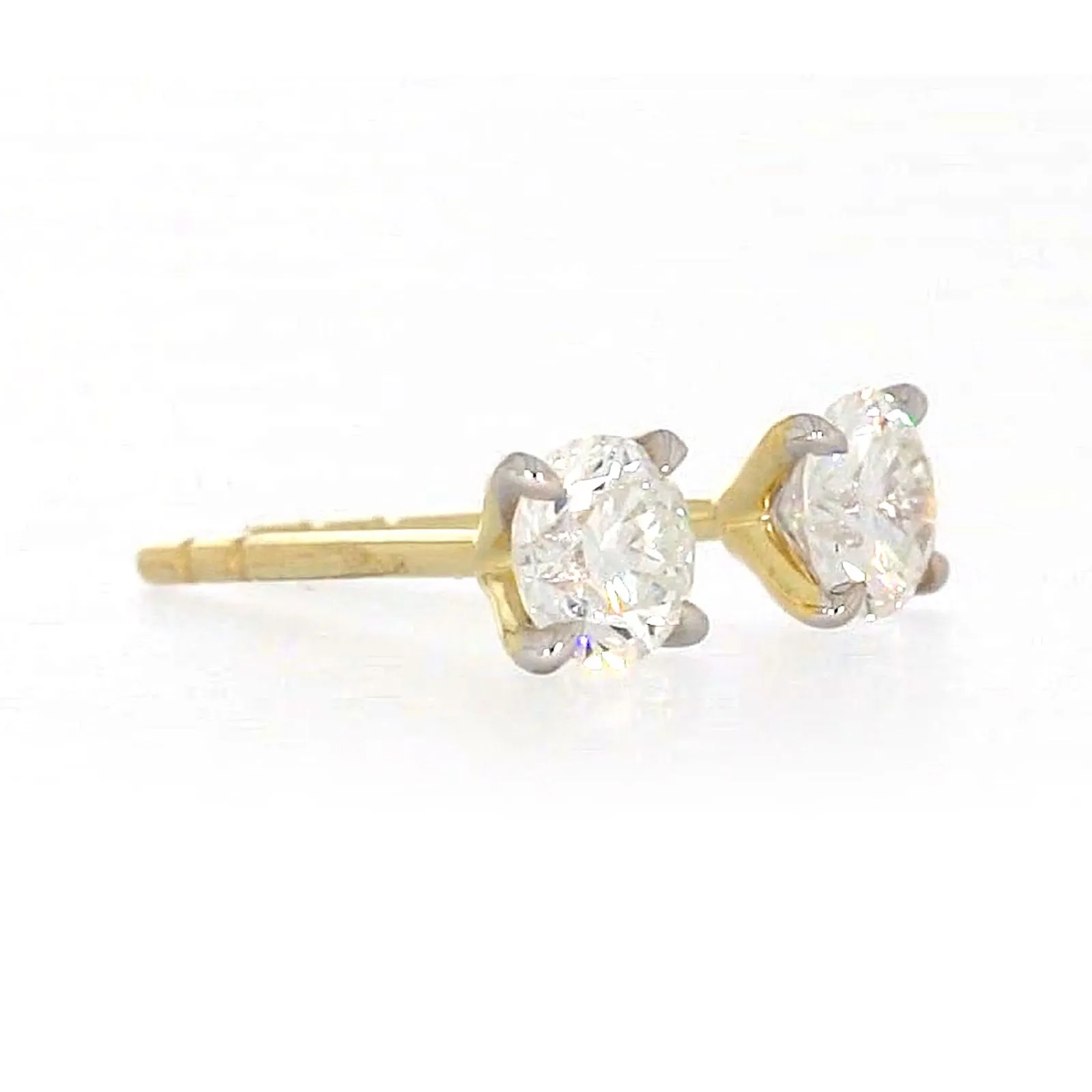 Celebration 9ct Yellow Gold Round Brilliant Cut 1/2 CARAT tw of Lab Grown Diamonds Stud Earrings