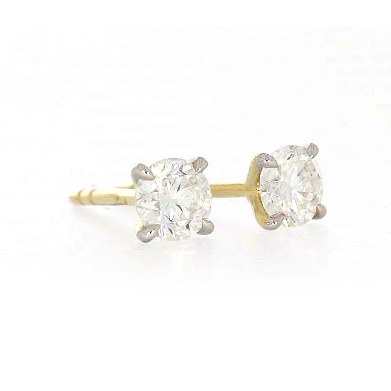 Celebration 9ct Yellow Gold Round Brilliant Cut 1/2 CARAT tw of Lab Grown Diamonds Stud Earrings