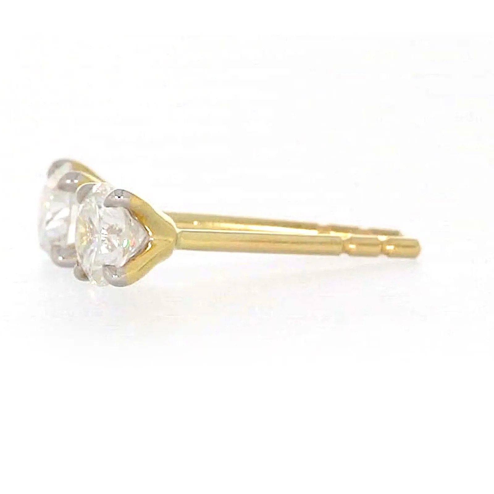 Celebration 9ct Yellow Gold Round Brilliant Cut 1/2 CARAT tw of Lab Grown Diamonds Stud Earrings