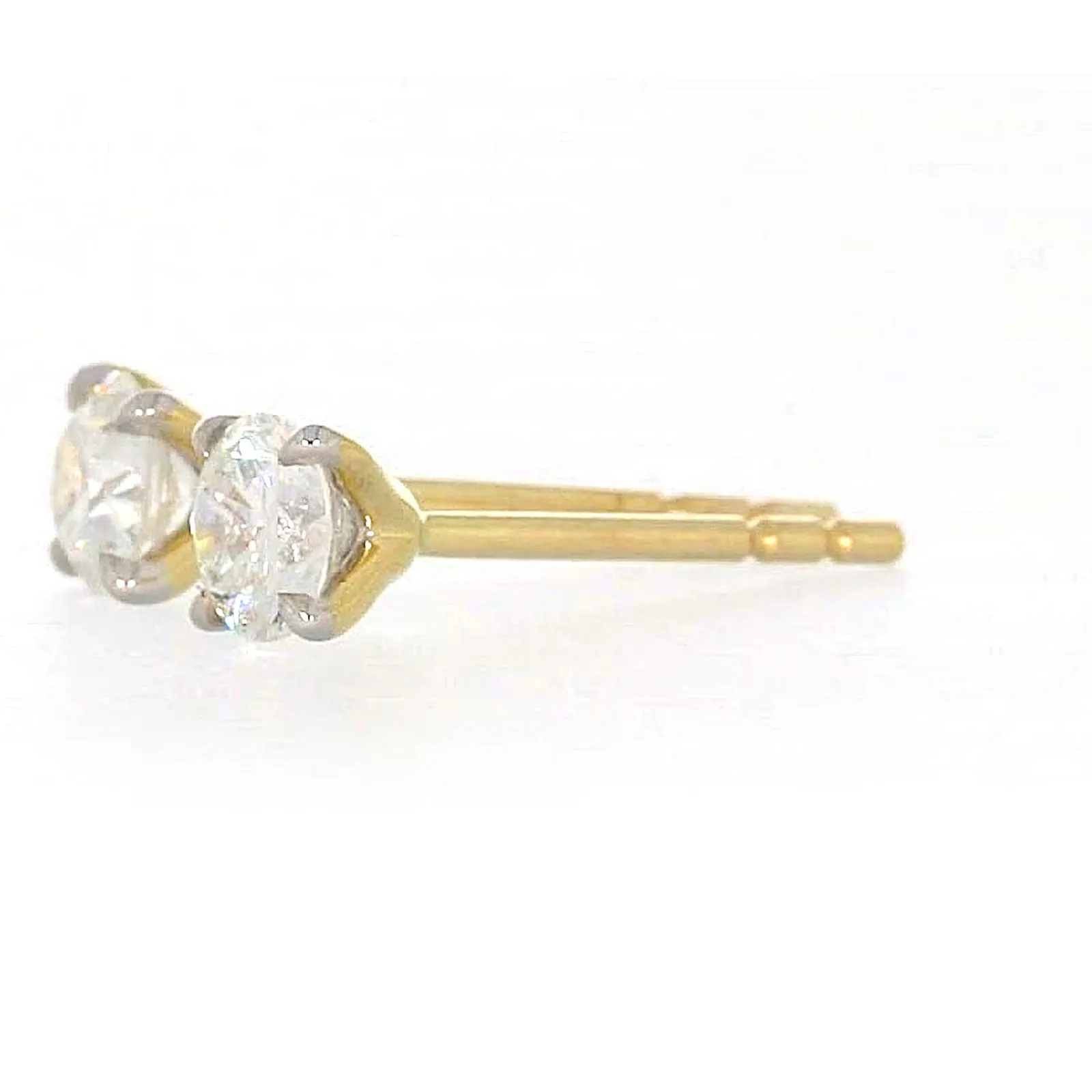 Celebration 9ct Yellow Gold Round Brilliant Cut 1/2 CARAT tw of Lab Grown Diamonds Stud Earrings