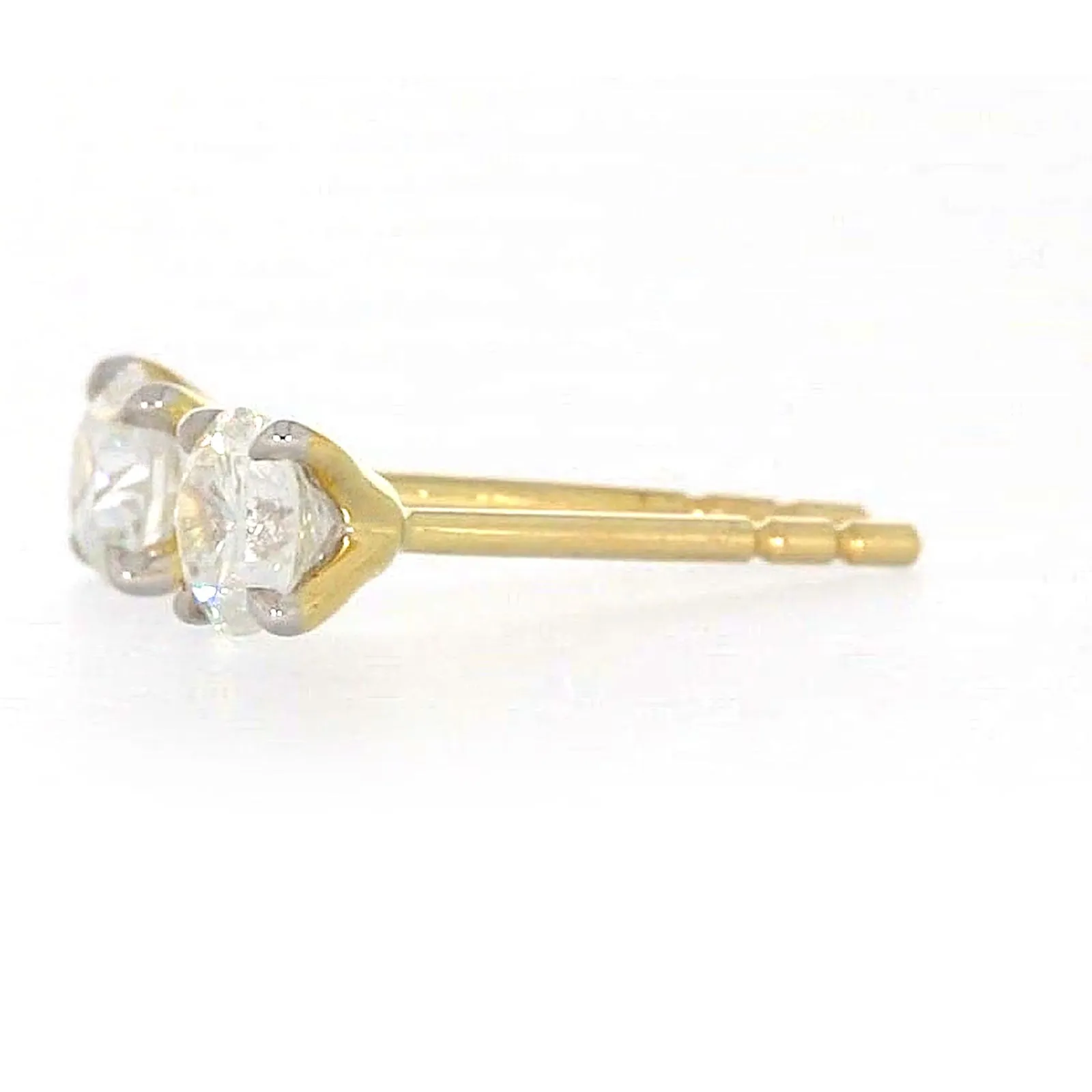 Celebration 9ct Yellow Gold Round Brilliant Cut 1/2 CARAT tw of Lab Grown Diamonds Stud Earrings