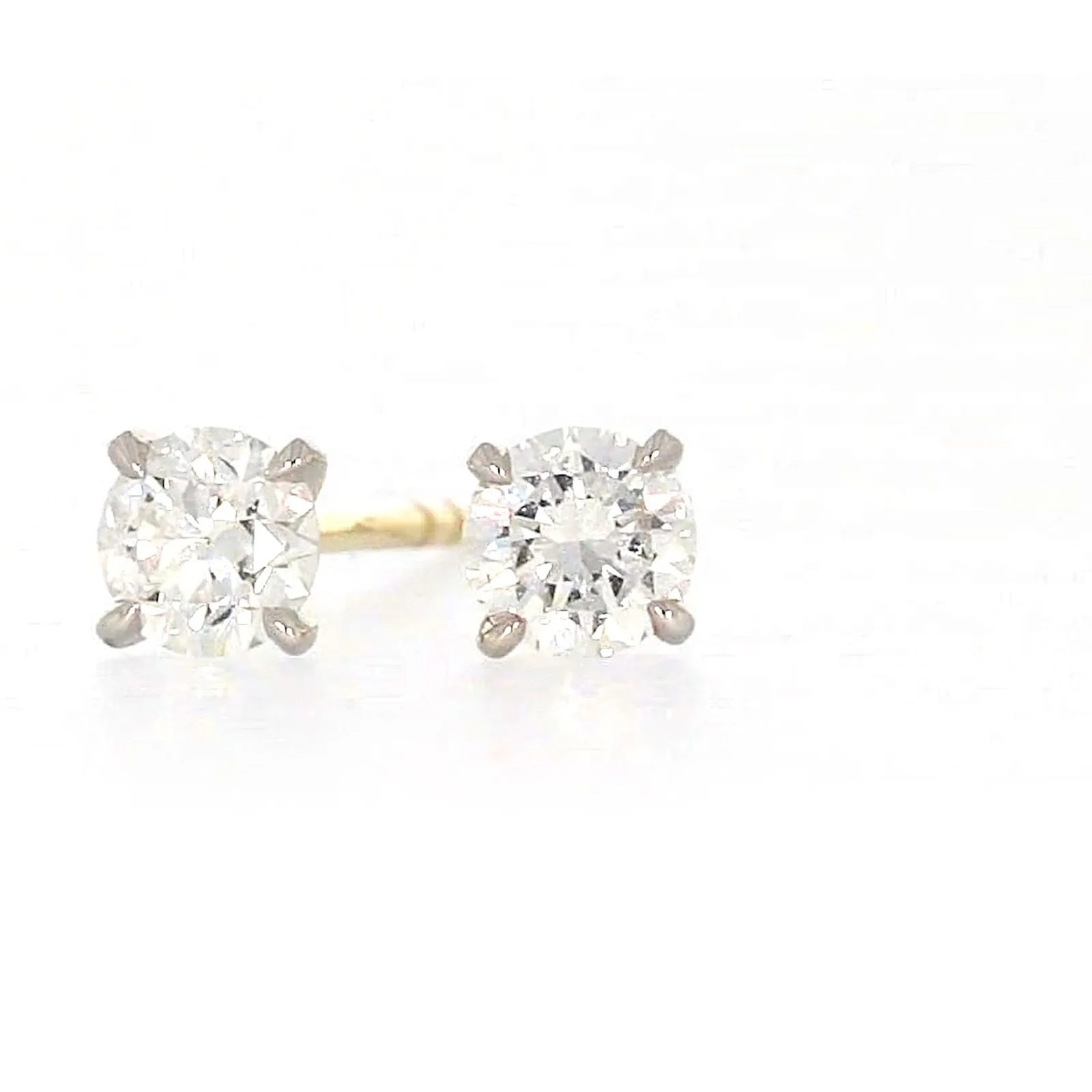 Celebration 9ct Yellow Gold Round Brilliant Cut 1/2 CARAT tw of Lab Grown Diamonds Stud Earrings