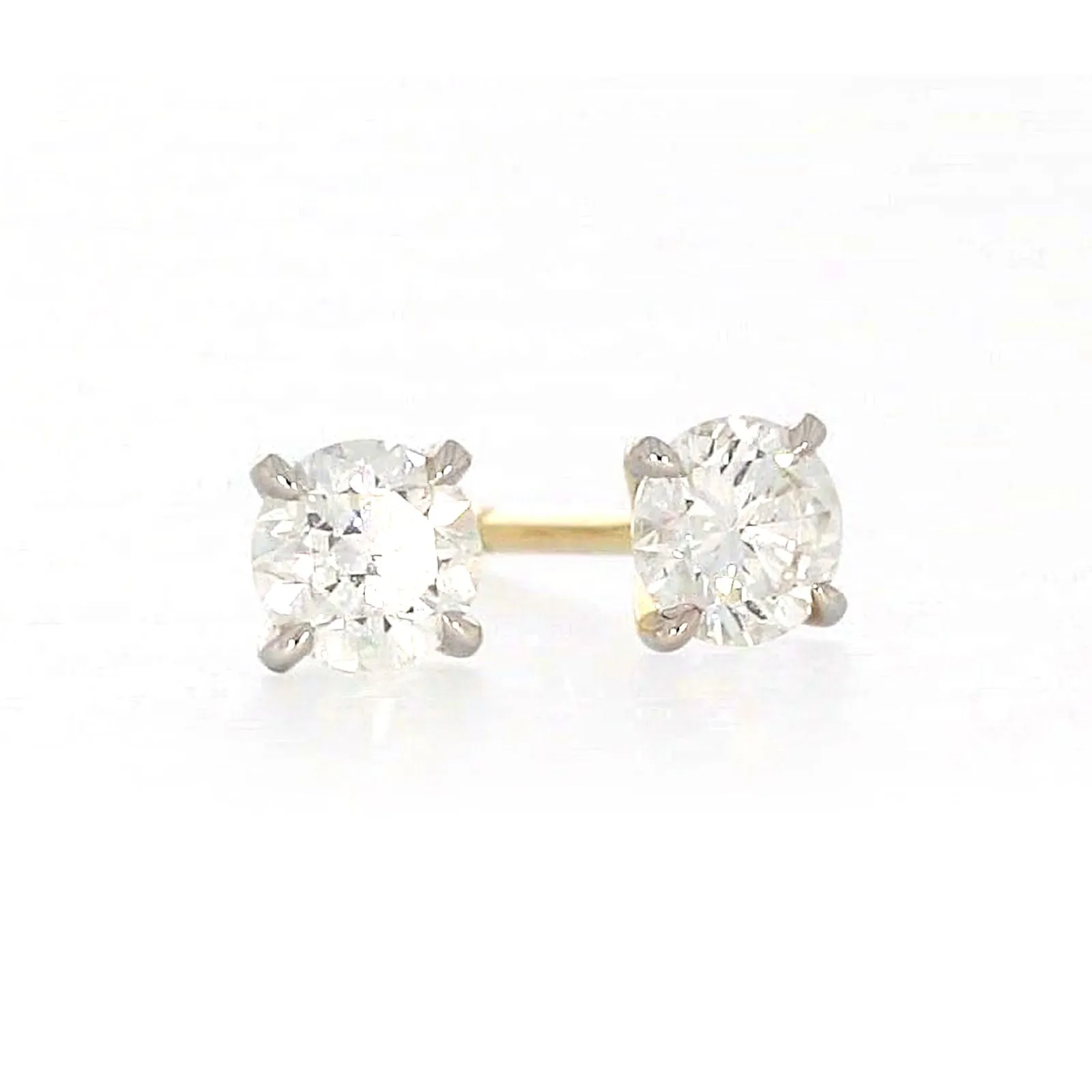 Celebration 9ct Yellow Gold Round Brilliant Cut 1/2 CARAT tw of Lab Grown Diamonds Stud Earrings