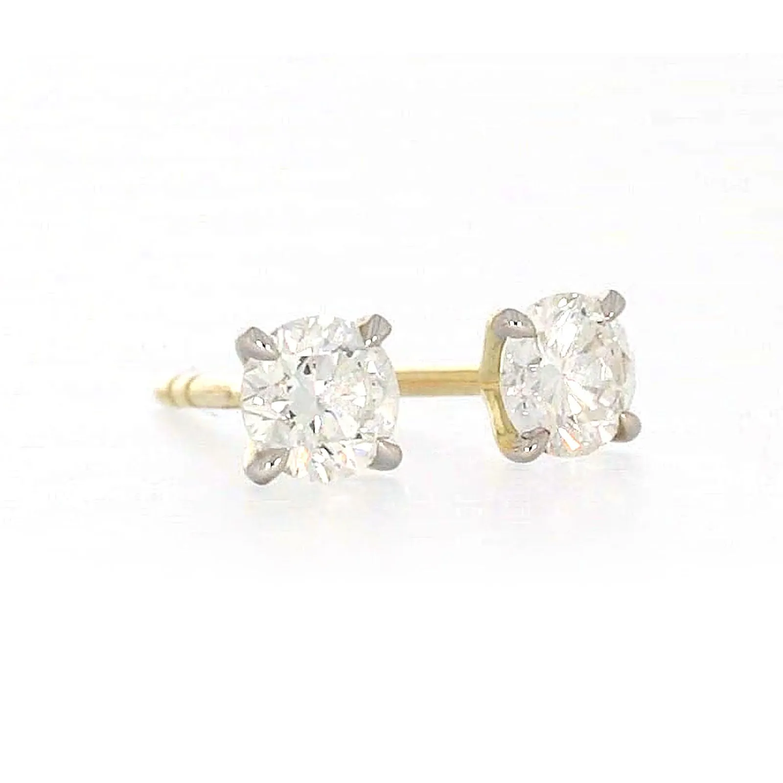 Celebration 9ct Yellow Gold Round Brilliant Cut 1/2 CARAT tw of Lab Grown Diamonds Stud Earrings