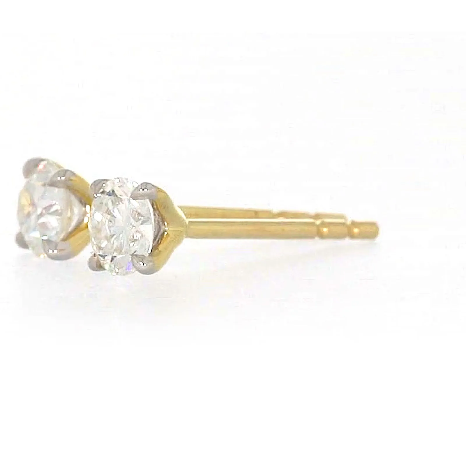 Celebration 9ct Yellow Gold Round Brilliant Cut 1/2 CARAT tw of Lab Grown Diamonds Stud Earrings