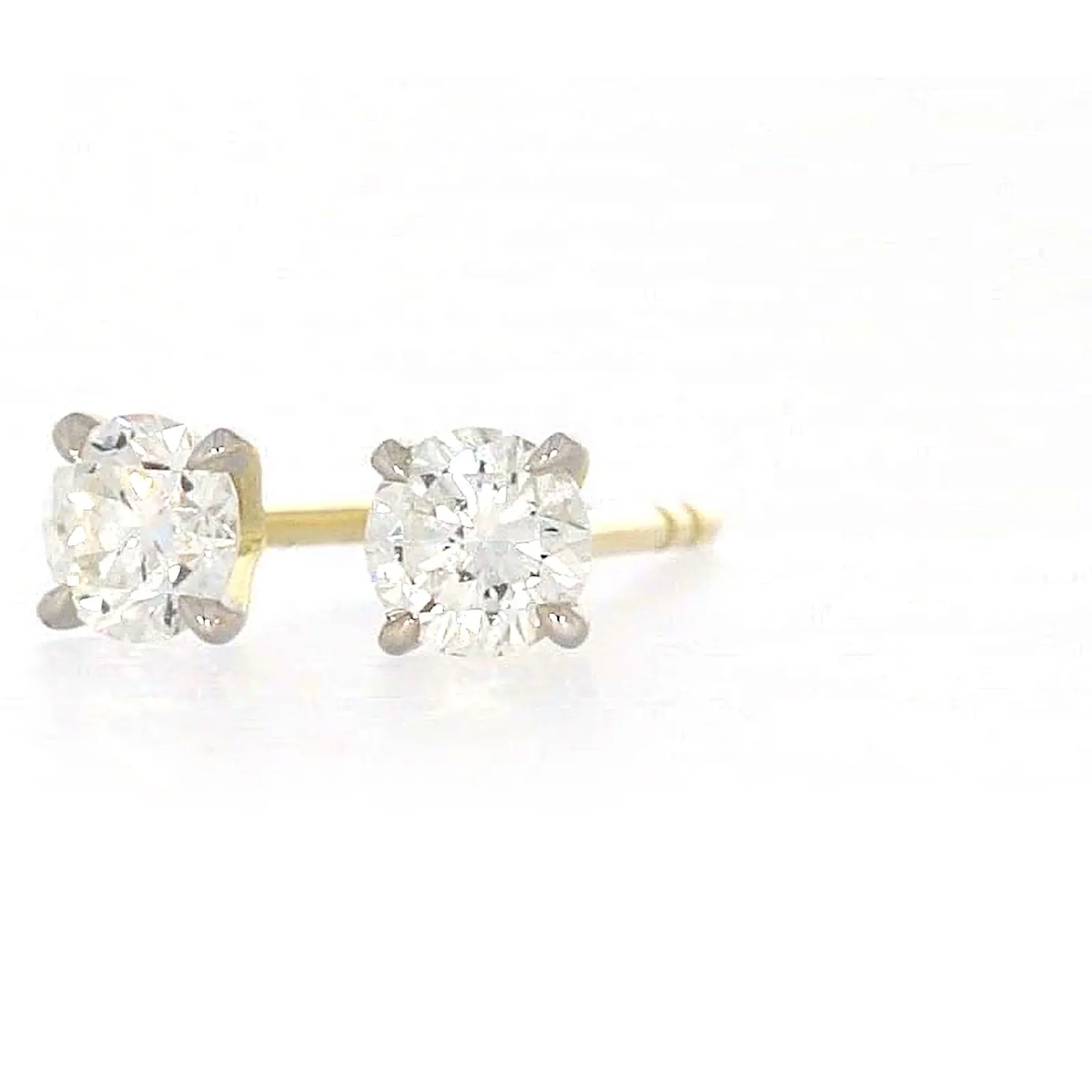 Celebration 9ct Yellow Gold Round Brilliant Cut 1/2 CARAT tw of Lab Grown Diamonds Stud Earrings