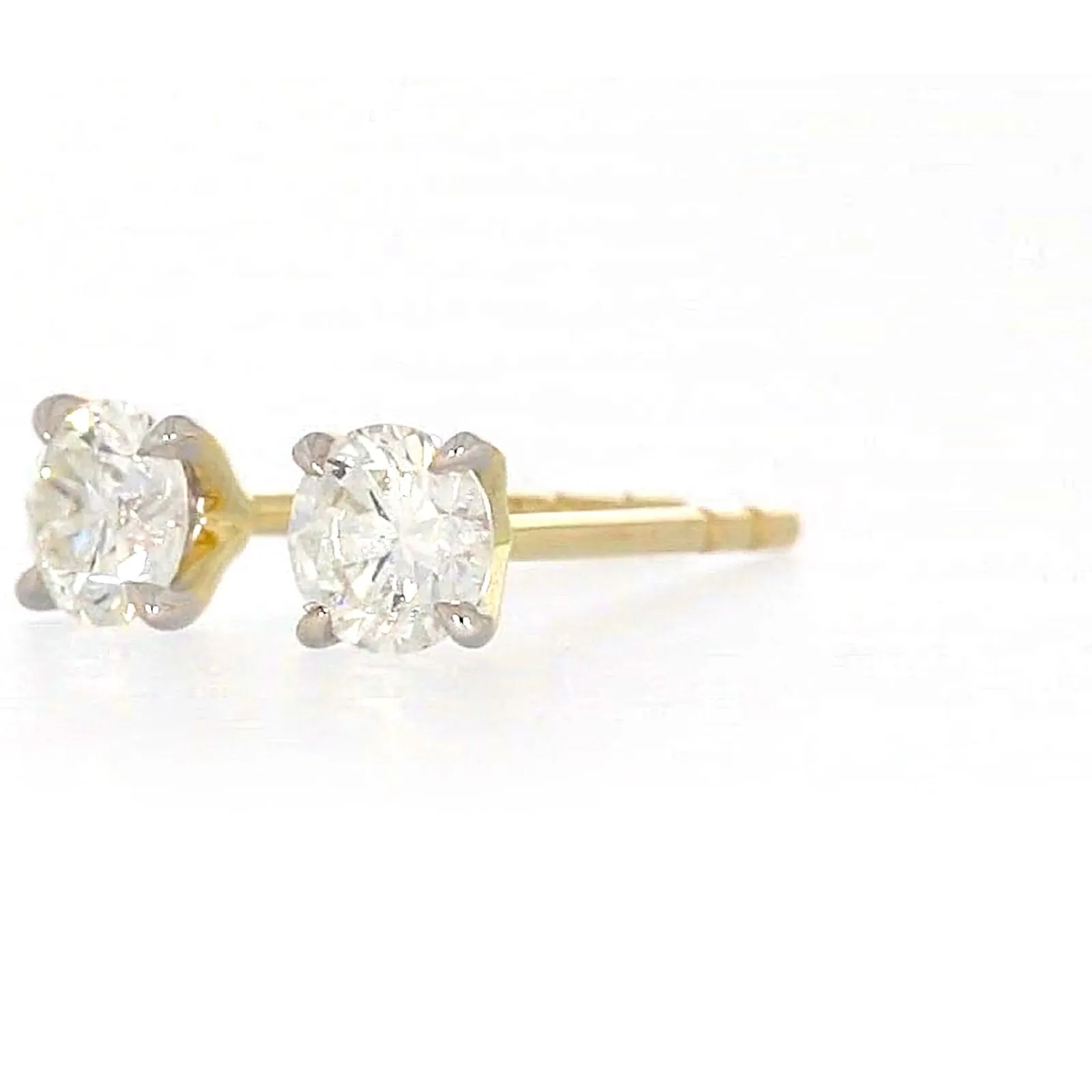 Celebration 9ct Yellow Gold Round Brilliant Cut 1/2 CARAT tw of Lab Grown Diamonds Stud Earrings