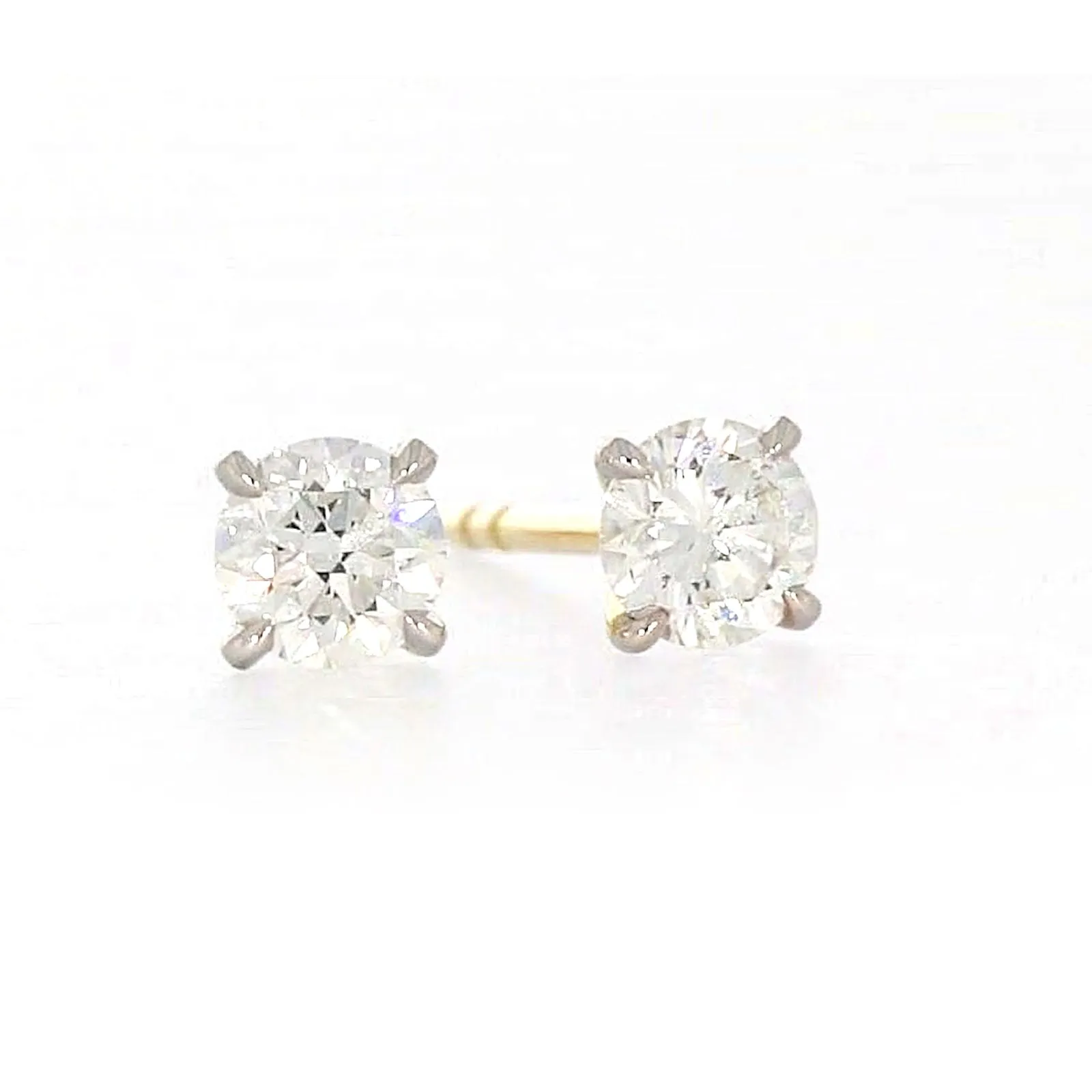 Celebration 9ct Yellow Gold Round Brilliant Cut 1/2 CARAT tw of Lab Grown Diamonds Stud Earrings