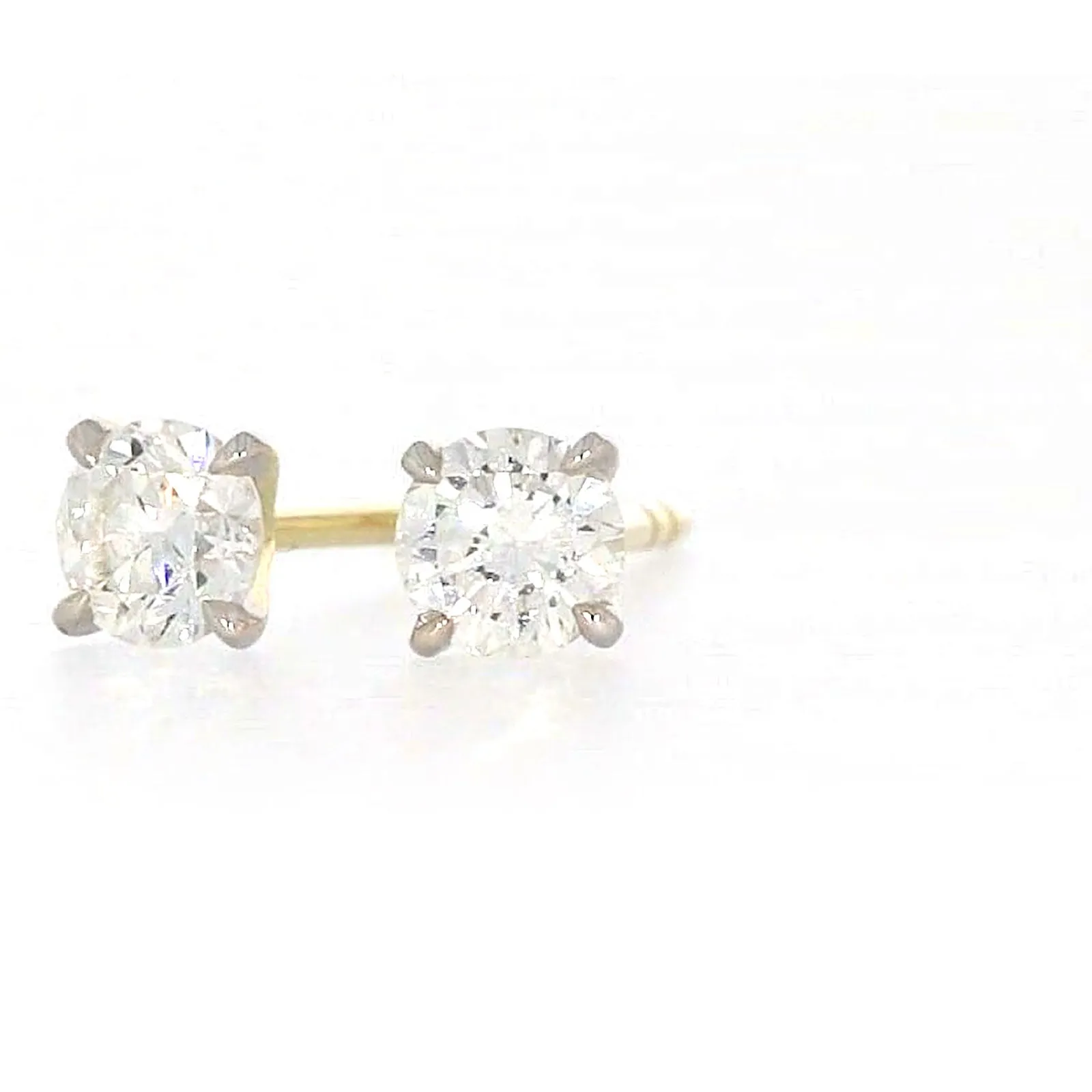 Celebration 9ct Yellow Gold Round Brilliant Cut 1/2 CARAT tw of Lab Grown Diamonds Stud Earrings