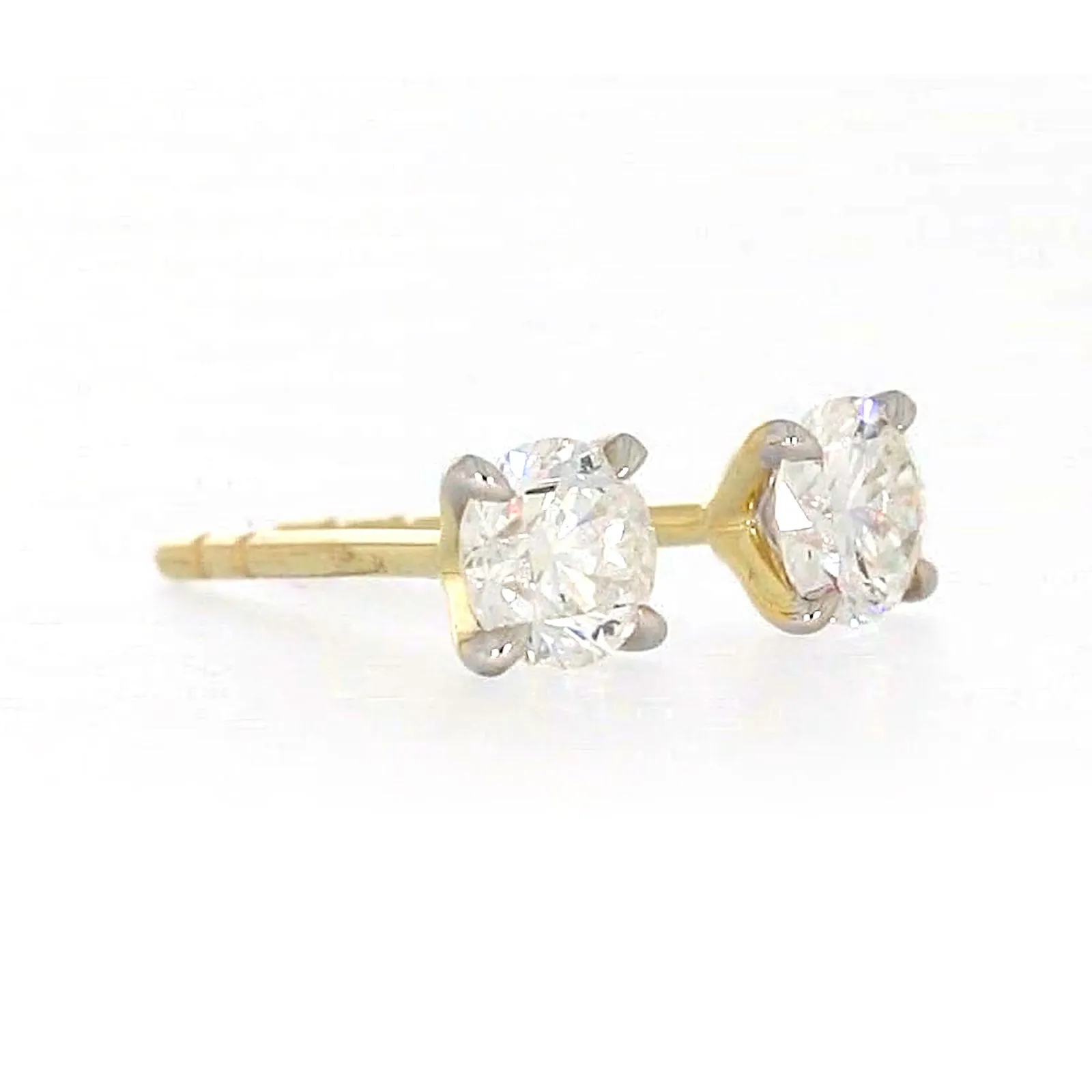 Celebration 9ct Yellow Gold Round Brilliant Cut 1/2 CARAT tw of Lab Grown Diamonds Stud Earrings