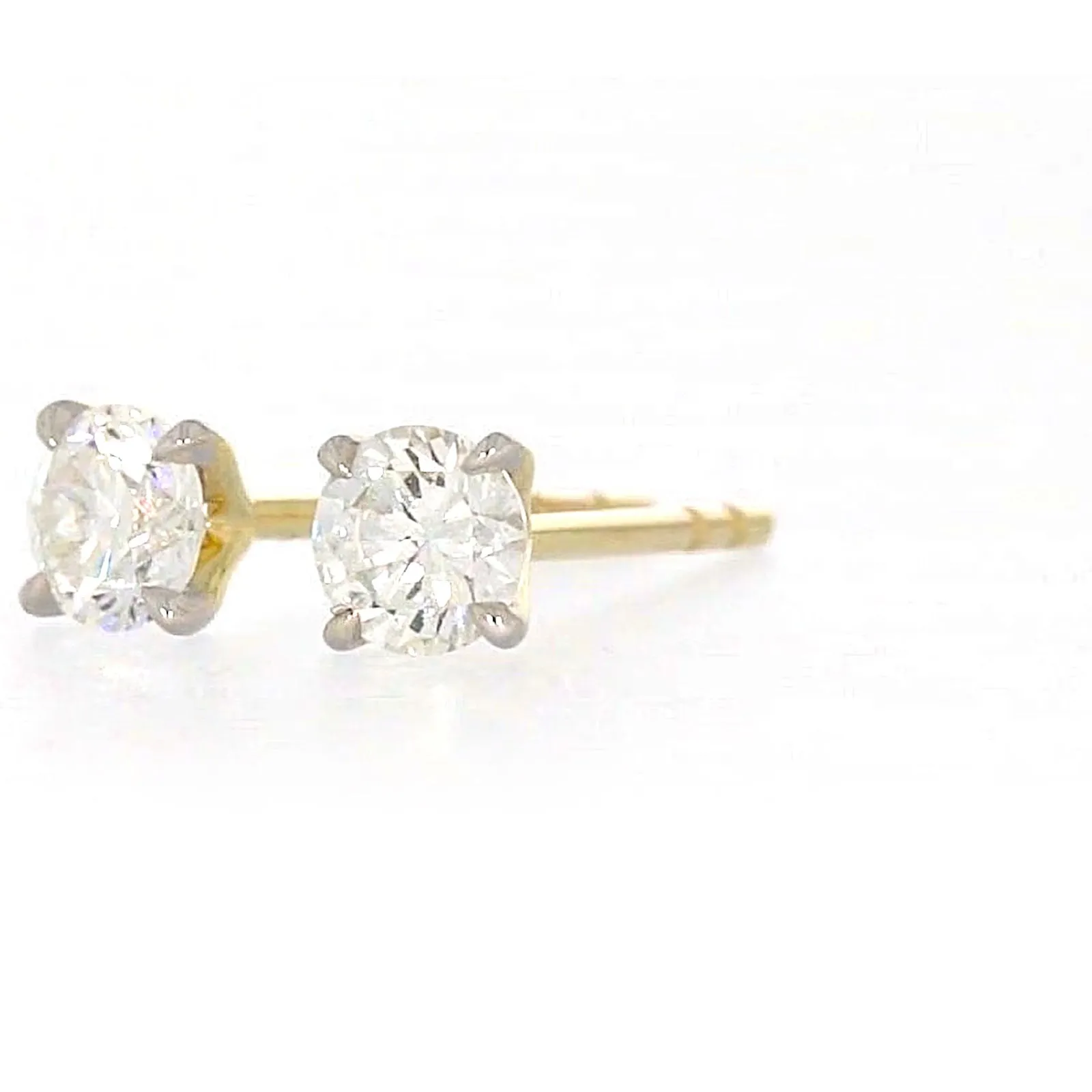 Celebration 9ct Yellow Gold Round Brilliant Cut 1/2 CARAT tw of Lab Grown Diamonds Stud Earrings