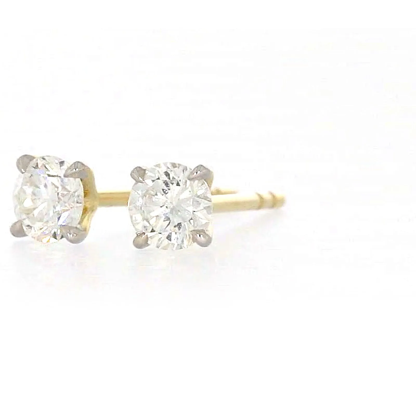 Celebration 9ct Yellow Gold Round Brilliant Cut 1/2 CARAT tw of Lab Grown Diamonds Stud Earrings