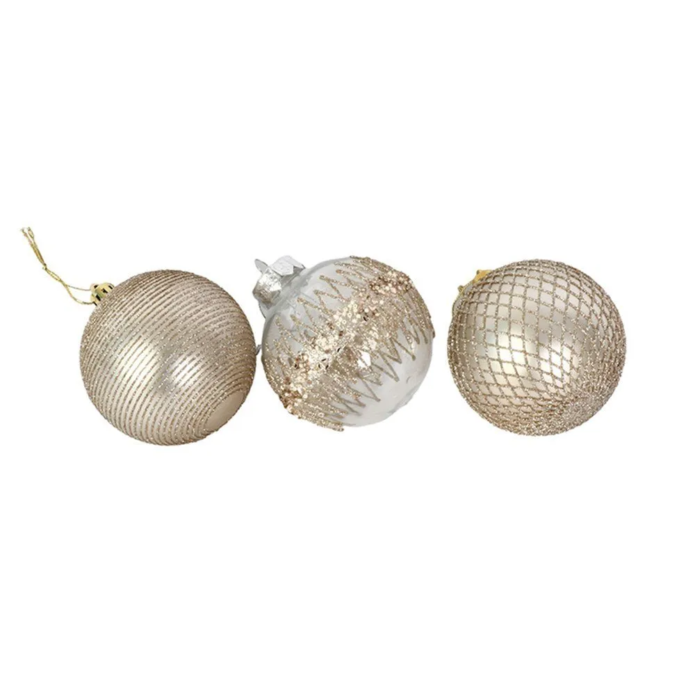 Christmas Ornament Taupe Shatterproof Bauble Tree Decoration