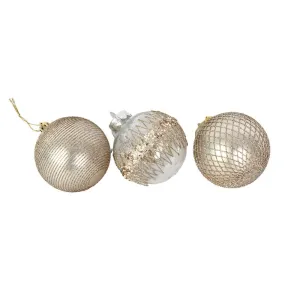 Christmas Ornament Taupe Shatterproof Bauble Tree Decoration