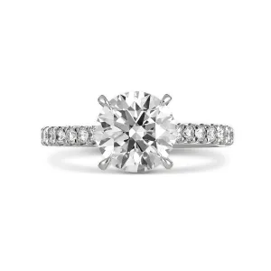 Classic Taylor Round Brilliant Cut Diamond Engagement Ring | 18K White Gold