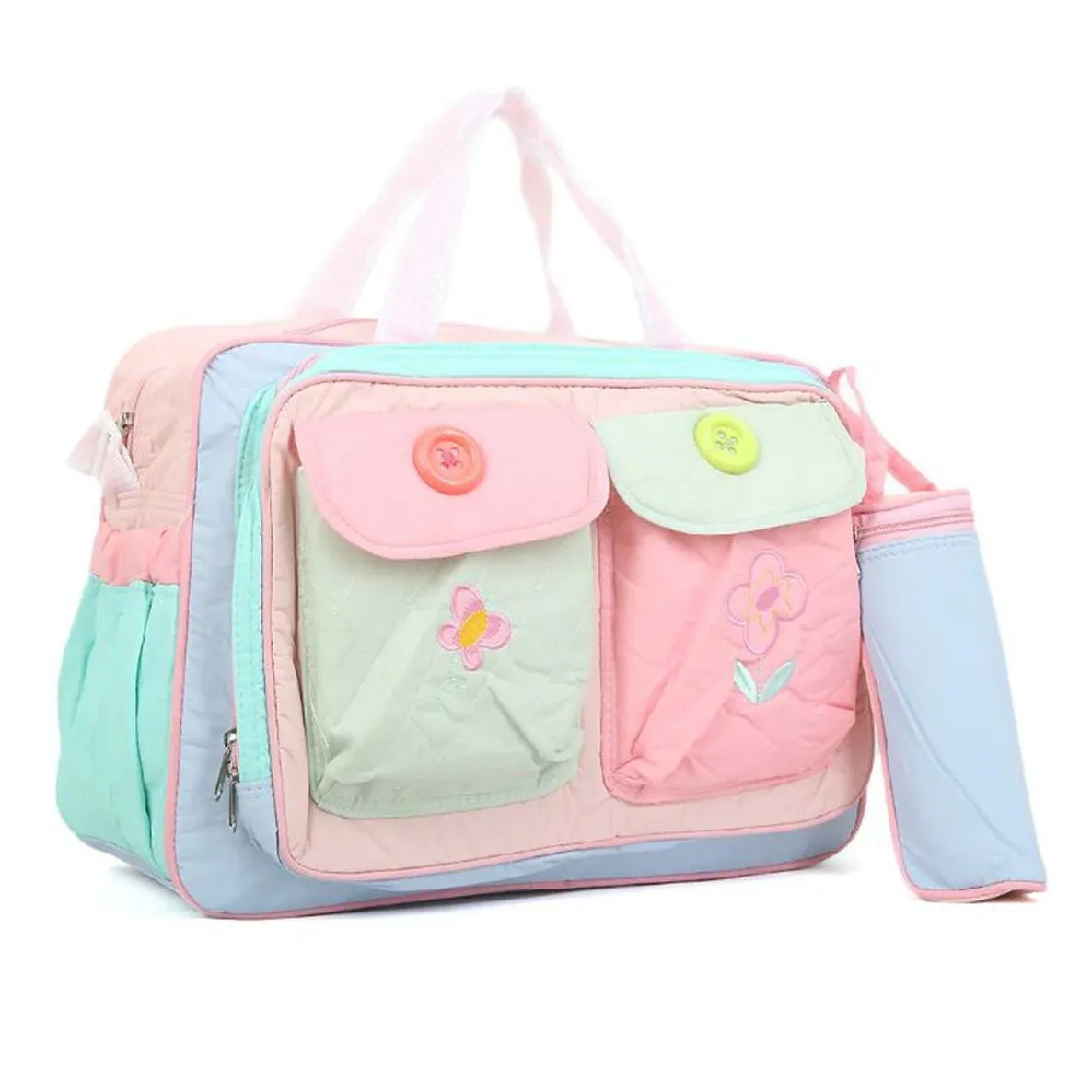 Colorful Baby Bag with Bottle Bag