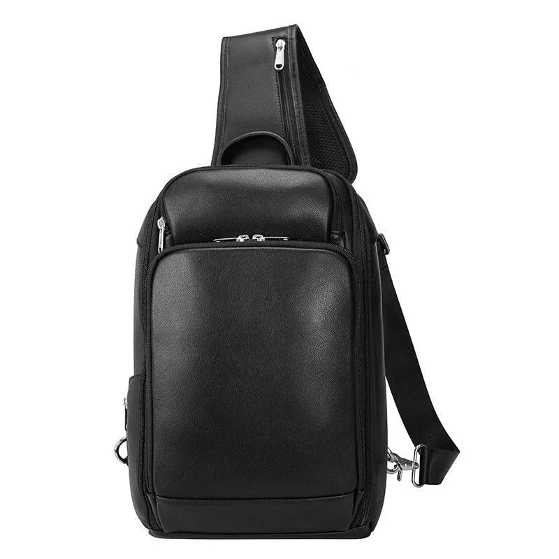 Crossbody Men Leather Chest Bag