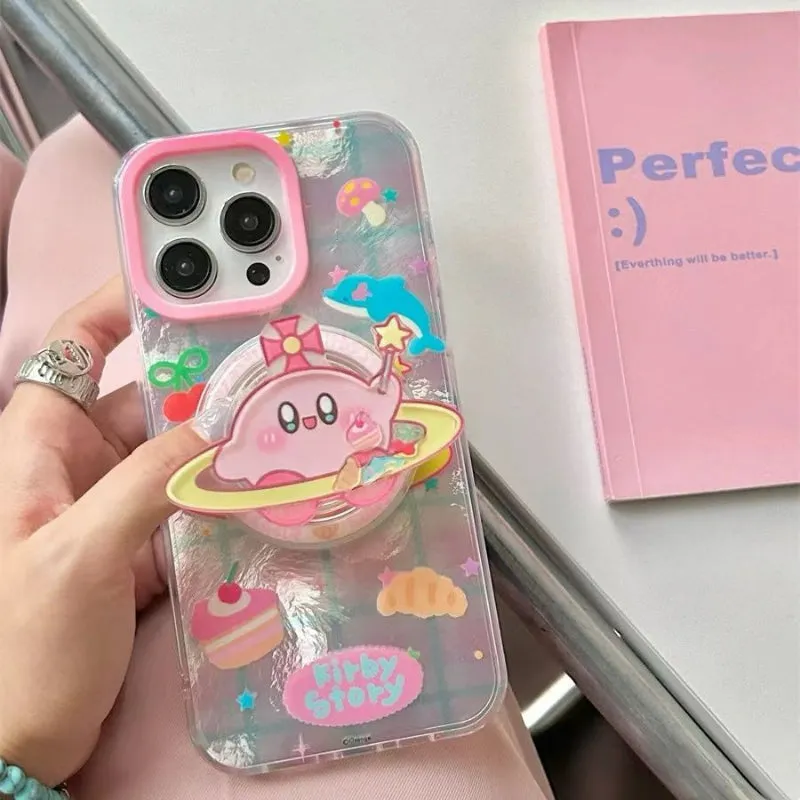 Cute Kirby Magnetic Tape Holder Phone Case KI694