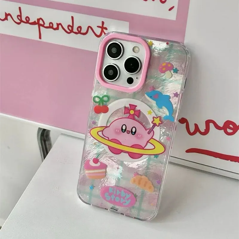 Cute Kirby Magnetic Tape Holder Phone Case KI694