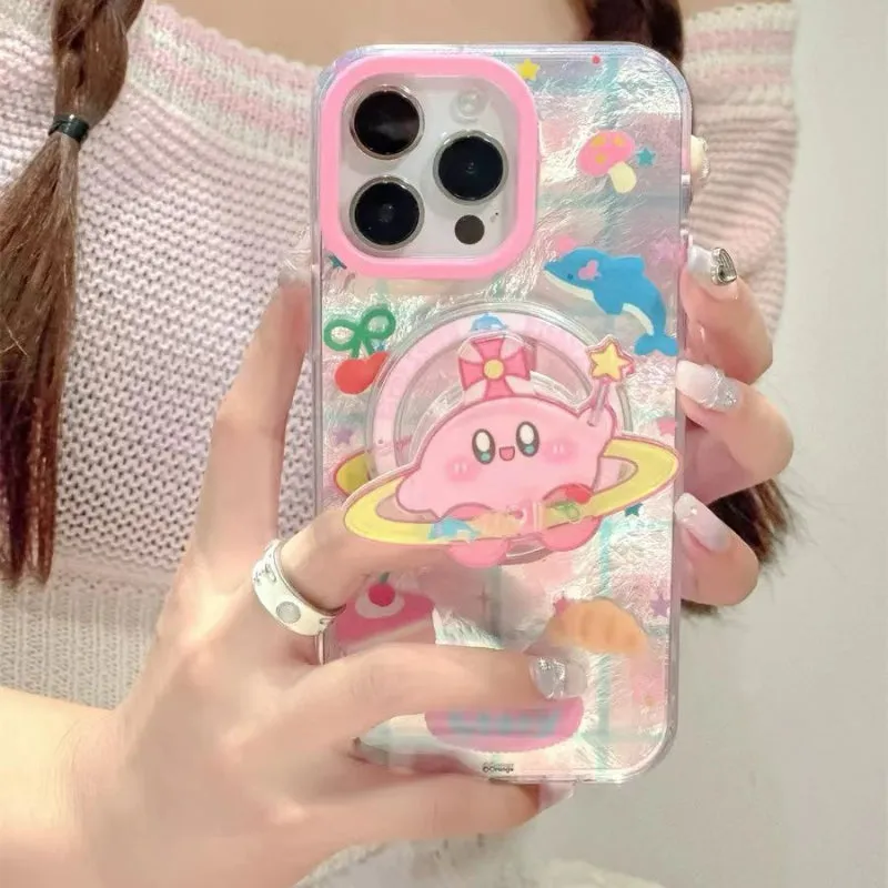 Cute Kirby Magnetic Tape Holder Phone Case KI694