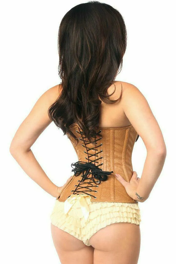 Daisy Corsets Top Drawer Faux Leather Steel Boned Ren Faire Corset