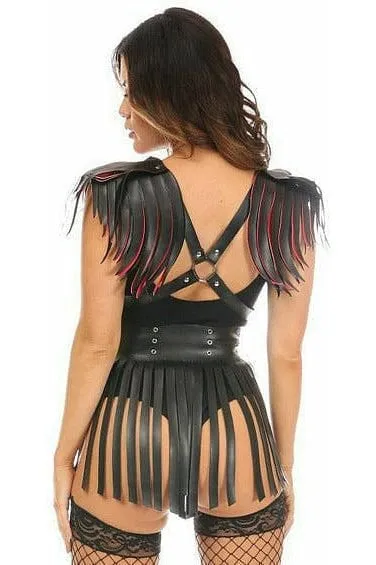 Daisy Corsets Vegan Leather Body Harness w/Fringe