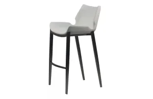 Dana - Modern White Leatherette Bar Stool (Set of 2)