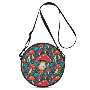 Deathcap Mushroom Round Satchel Bag