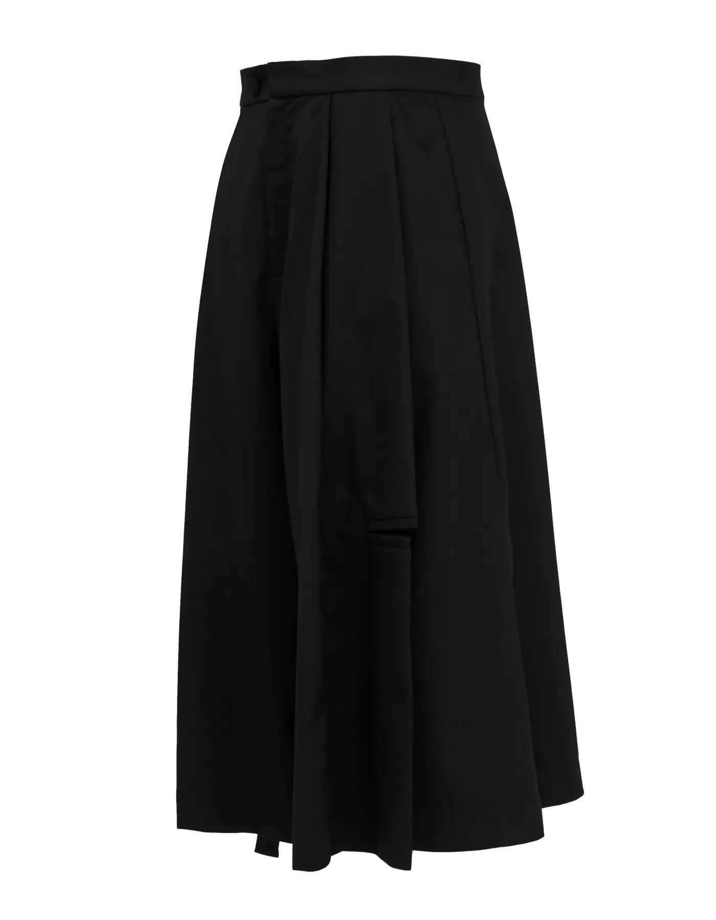 Deconstructed Pleat Japanese-Style Short Wide Pants