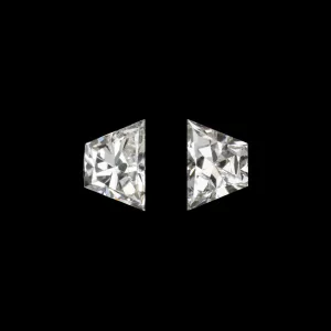 DIAMOND BRILLIANT CUT TRAPEZOID MATCHING PAIR I VS 0.33ct LOOSE ACCENT STONES