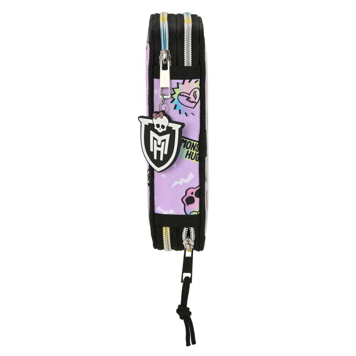 Double Pencil Case Monster High Best boos Lilac 12.5 x 19.5 x 4 cm (28 Pieces)