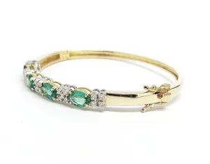 EMERALD & DIAMOND BANGLE