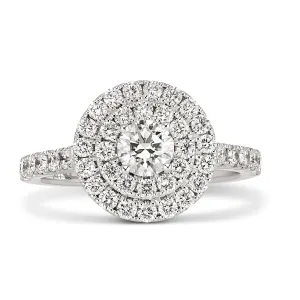 Endless Minelli May Round Brilliant Cut Diamond Engagement Ring | 18K White Gold