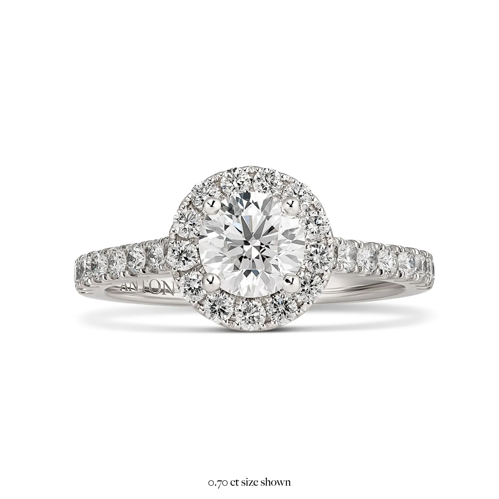 Endless Minelli Round Brilliant Cut Diamond Engagement Ring | 18K White Gold