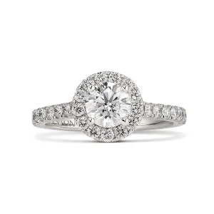 Endless Minelli Round Brilliant Cut Diamond Engagement Ring | 18K White Gold