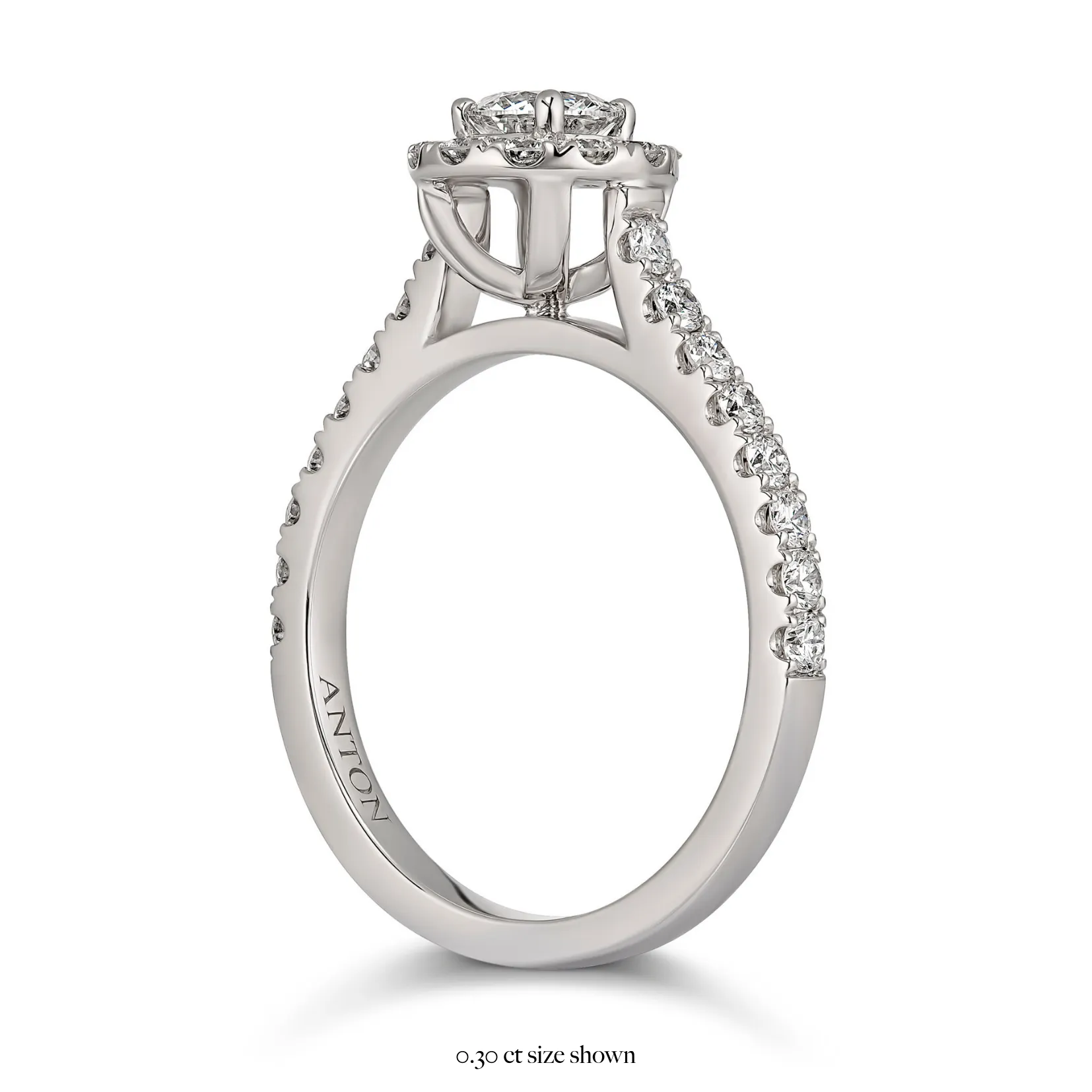 Endless Minelli Round Brilliant Cut Diamond Engagement Ring | 18K White Gold