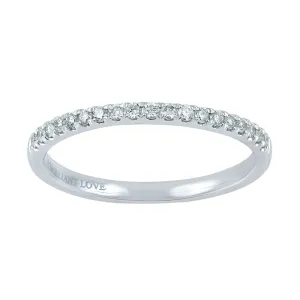 Facets of Love 18ct White Gold Tia Brilliant Love 0.15ct Diamond Eternity Ring