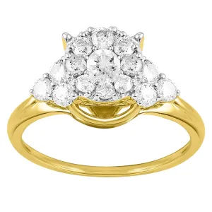 Facets of Love Trillion Look Ring with 3/4ct of Diamonds in 18ct Yellow Gold