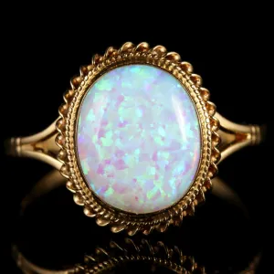 Fancy Opal Gold Ring 9Ct Gold 6Ct Opal