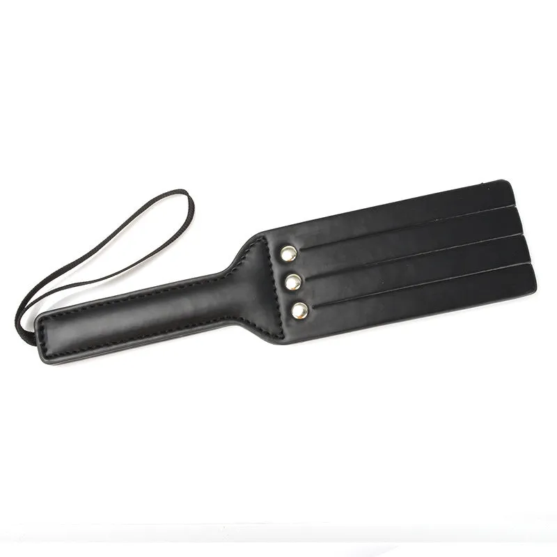 Faux Leather Double Smack Fronded Spanking Paddle