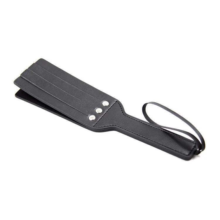 Faux Leather Double Smack Fronded Spanking Paddle