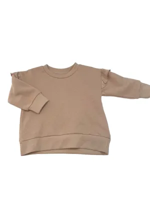 Fawn Abbie Fleece Ruffle Sleeve Sweatshirt