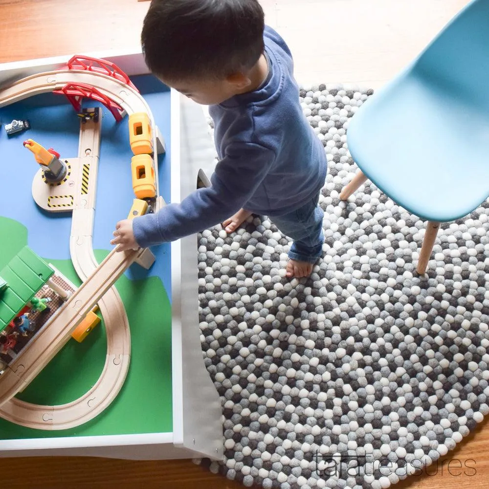 Felt Ball Rug - Pebbles 100cm