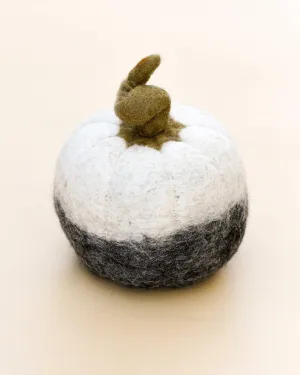 Felt Black and White Pumpkin