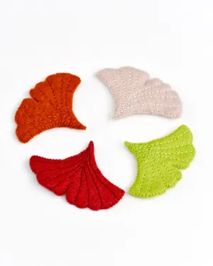 Felt Gingko Leaves (Set of 4)